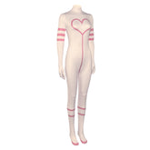 Hazbin Hotel Angel Dust Adult Cosplay Costume Pink Skin Jumpsuit Outfit Halloween Carnival Suit